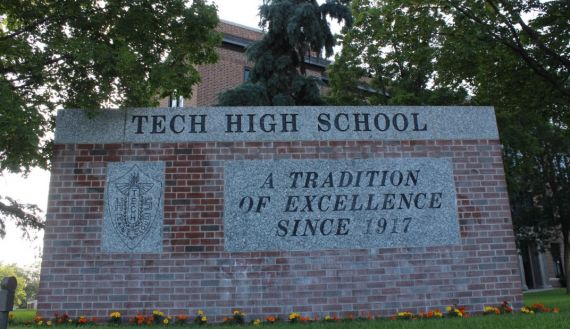 St. Cloud Tech High School sign, the original Tech