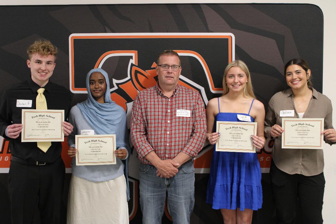 St. Cloud Tech High School Alumni Association, Tech High School Scholarship Recipients, Award winners, Declan Frantesl, Sadie Zellmann, Umayma Abdi, Chelsea Guevara, Jody Voigt